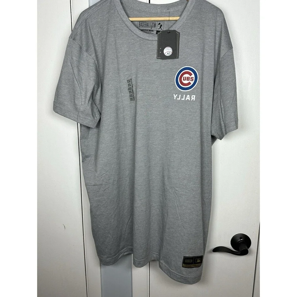 NWT Baseballism Chicago Cubs RALLY Cap T-Shirt NEW Men's Size XXL - Picture 1 of 4